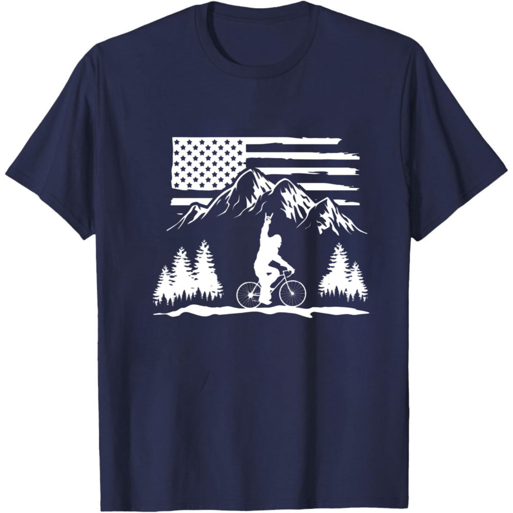Mountain Biking Usa Flag Men T - Outdoor Adventure Usa recension och pris