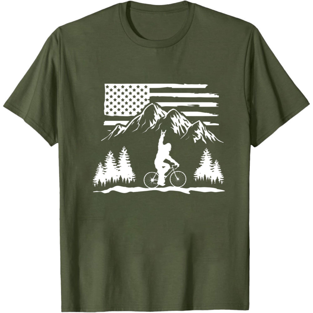 Mountain Biking Usa Flag Men T - Outdoor Adventure Usa recension och pris