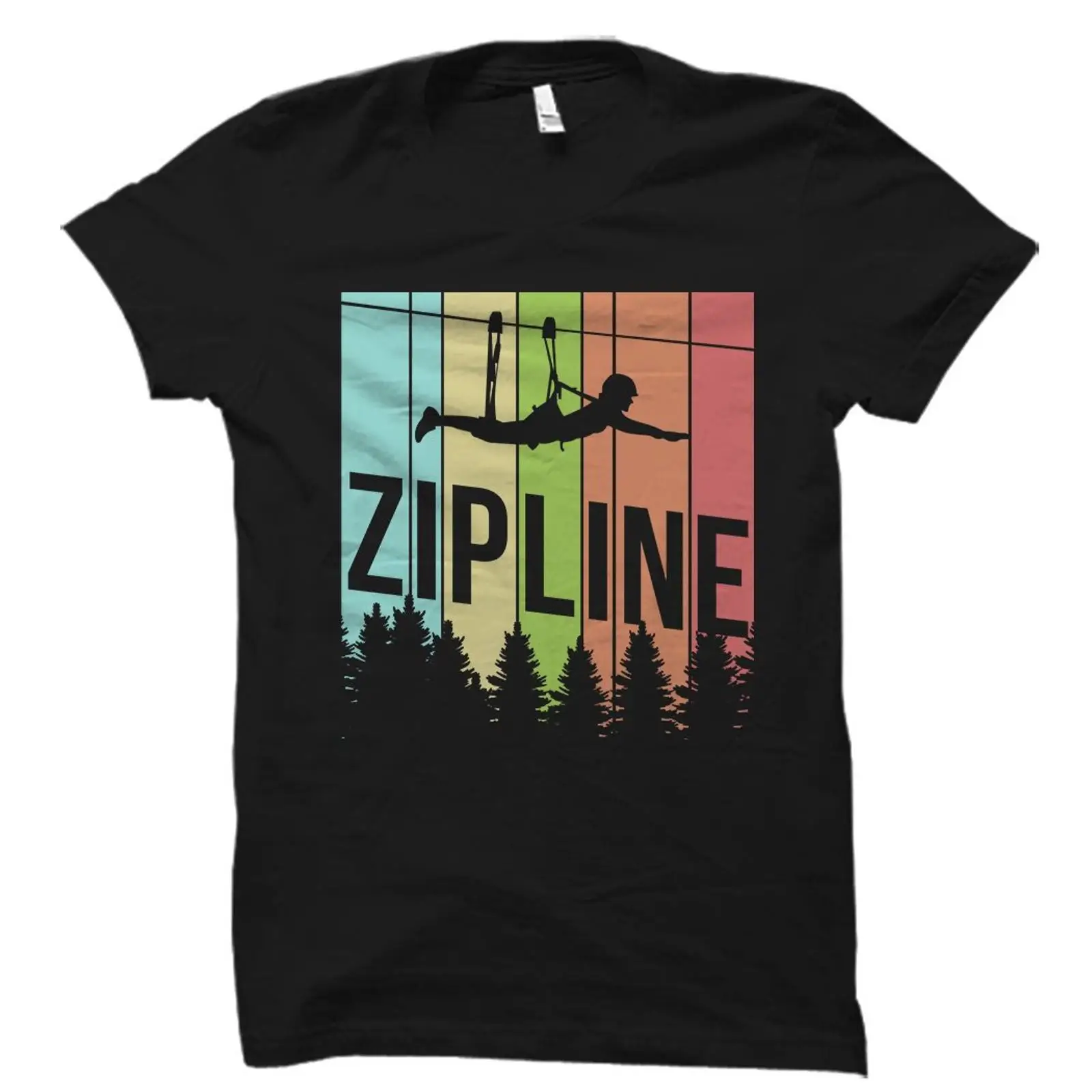 Vintage Retro Zipline T shirt  - Outdoor Adventure Zipline recension och pris