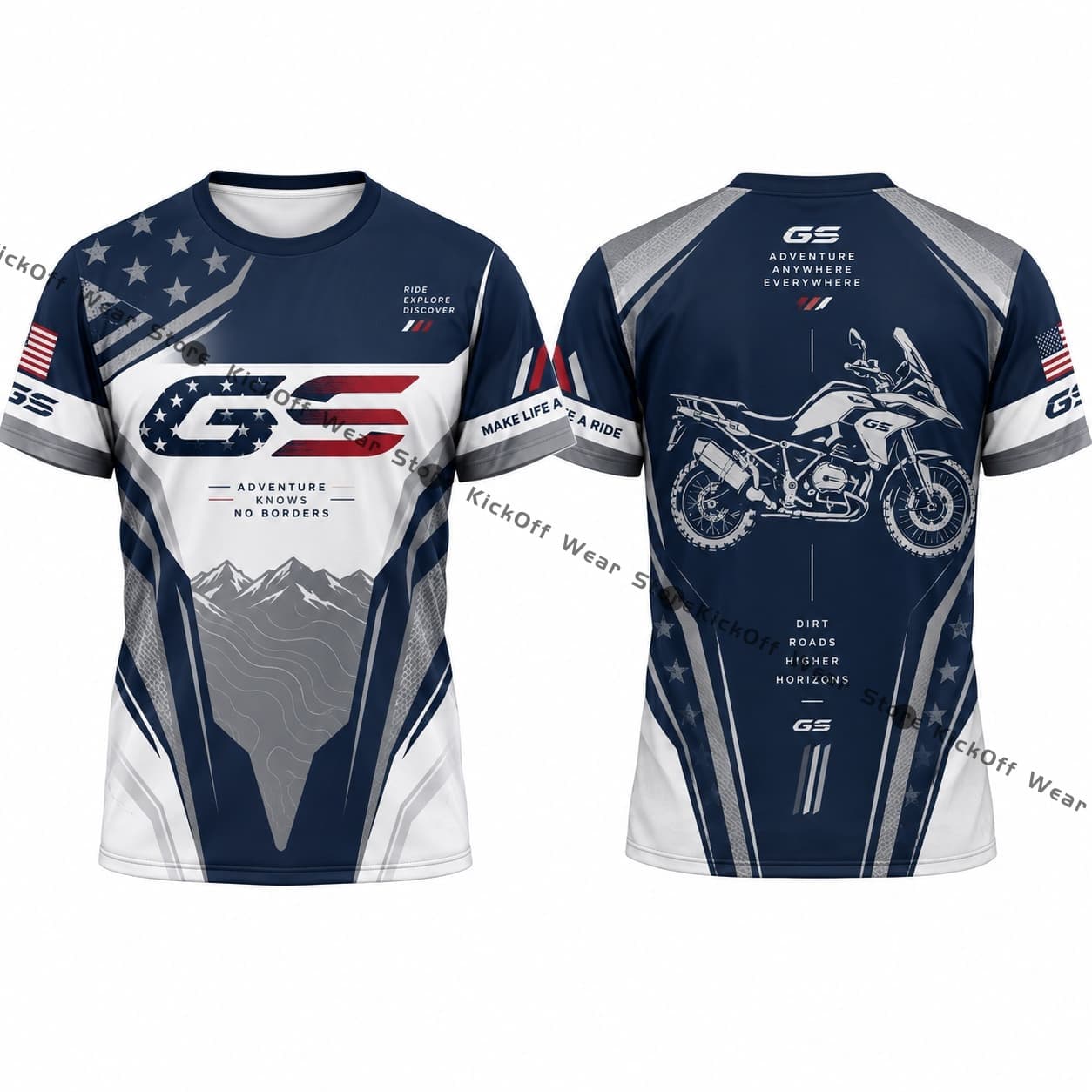 Mens T Shirt GS Motorcycle USA - Outdoor Adventure Usa recension och pris