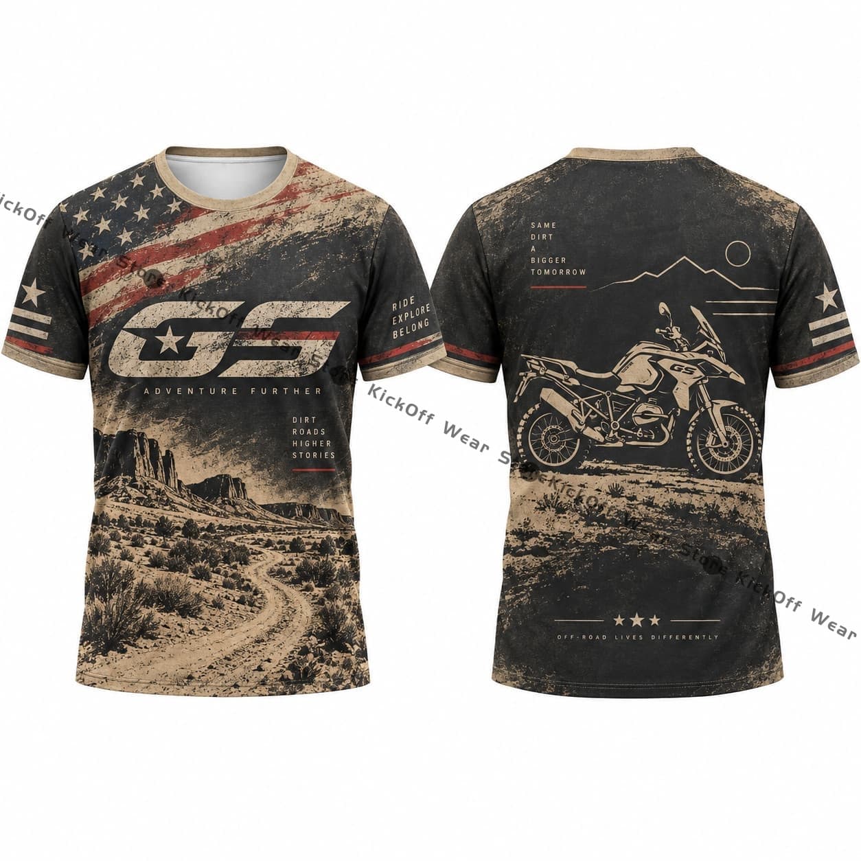 Mens T Shirt GS Motorcycle USA - Outdoor Adventure Usa recension och pris